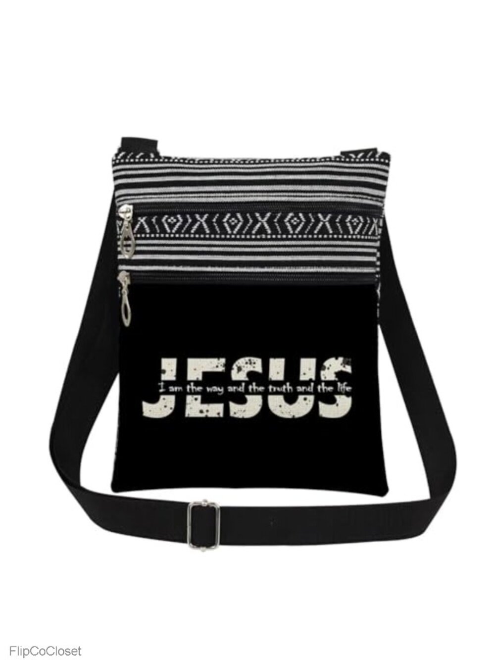 Crossbody Bag Polyester Adjustable Strap Dual Pocket Sling
